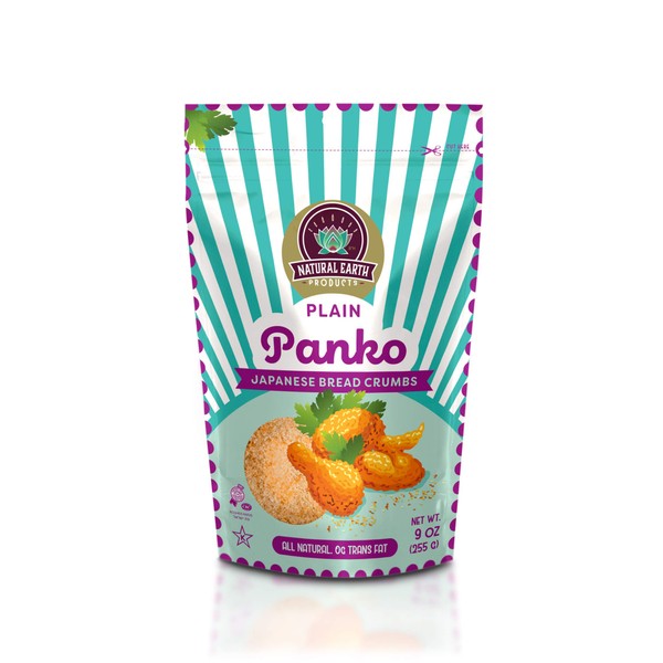 Panko Japanese Bread Crumbs Plain - Breadcrumbs for Cooking - Bread Crumbs Plain - Kosher Certified - 9 Oz (Single)
