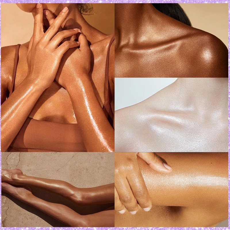 Yosca Body Shimmer Oil, 50ML Gold Shimmer Body Oil for