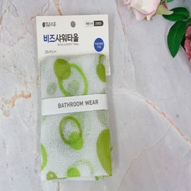 Beaded Shower Towel (Random Color, 28x95cm) Lathering Towel 2ea