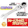 SK11 Gear Tech Short Flex Ratchet Wrench 0.4 inch (10