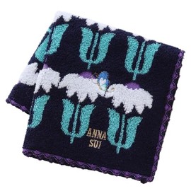 ANNA SUI 109482-0007-03 Towel Handkerchief Daisy (Navy) Women's Towel Hand Towel, Approx. 9.8 inches (25 cm)