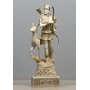 Griechische römische Göttin Artemis Diana Alabaster Statue Skulptur Figur bunt