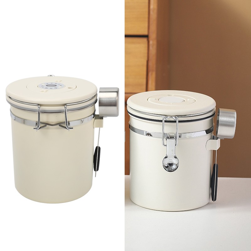 Coffee Canister Airtight Stainless Steel Kitchen Food Storage Container with