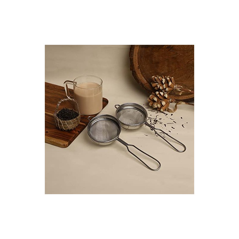 TMT Chai Tea Strainer - Small Stainless Steel Coffee &