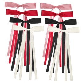 Vaguelly 8pcs Hair Bows Clips Comfortable Material Small Hair Ribbons for Women Girls Multi Nude Easy to Use Accessories for Occasion