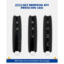 ANODZU Clear TPU Key Fob Case Shell Cover Fit for Mazda 3 6 CX9 CX5 CX30 MX5 CX50, 4 Buttons Remote Key Protector, Transparent Black & White