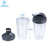 DRELD 2 Pack 24oz Cups with Flip Top to-Go Lid