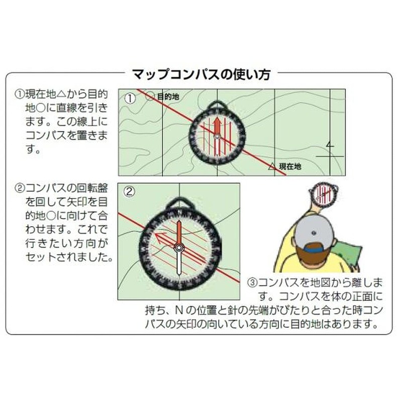YCM Outdoor Map Compass No.880N with Phosphorescent Strap 13365