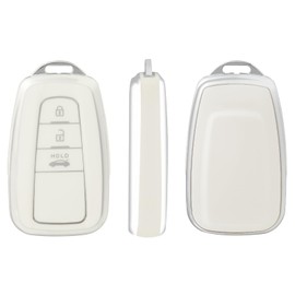 OFFCURVE Car Key Case, Key Cover, Key Cover, Protective Cover, 3 Buttons, Fits Toyota Corolla RAV4 Camry Prius Prime Avalon C-HR GT86 Highlander Land Cruiser Prado Yaris