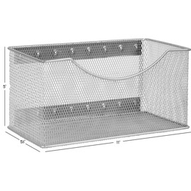 YBM HOME 2244vc Storage Basket, Silver