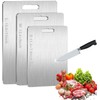 METOY Titanium Cutting Board,316 Stainless Steel Cutting Board,Upgrade Double Sided