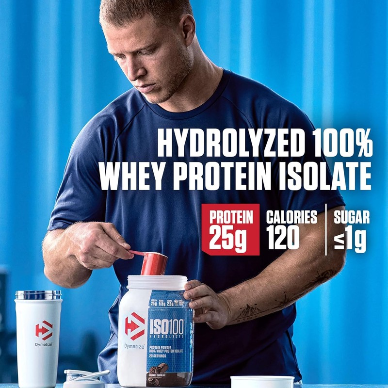 Dymatize ISO 100 Whey Protein Powder with 25g of Hydrolyzed