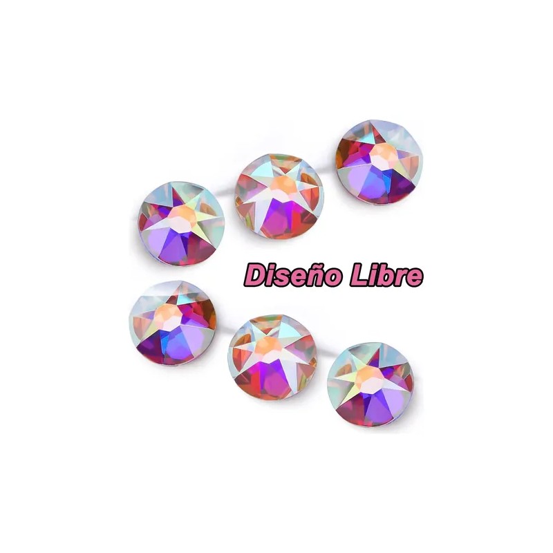 Pedreria Cristal Para Uñas Decorativas Hotfix 1440 Pcs Ss10