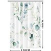 Uiiooazy Green Leaves Shower Curtain, Eucalyptus Leaf Plants Pattern, Bathtub