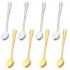 FunWorth 8-Pack Mini Stainless Steel Spoons for Spice Jars, 7.5cm
