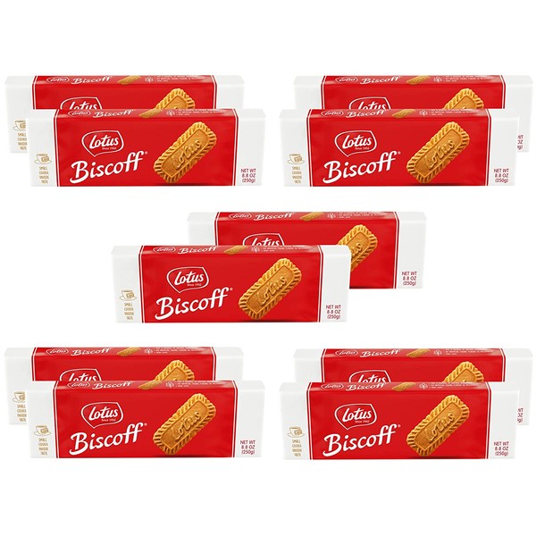 Lotus Biscoff - European Biscuit Cookies - 8.8 Ounce (10 Count) - non GMO Project Verified + Vegan
