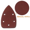 Cjueiom 50 Pcs 400 Grit Mouse Detail Sander Sandpaper, 5