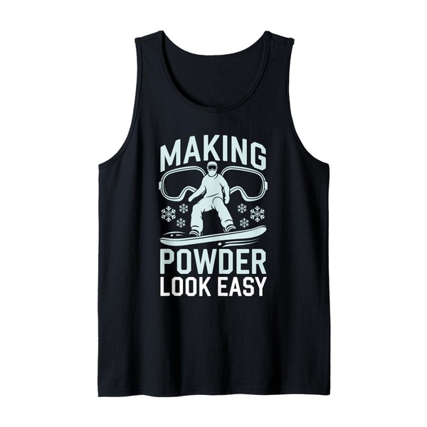 Skiing and Snowboarding Beginner Winter Sports Enthusiast Tank Top