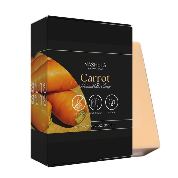 WANMAI29 Carrot Natural Bar Soap NET WT 3.52 oz. (100