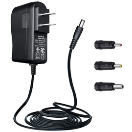 UL Listed 6V 2A 6ft AC Adapter with 3 DC Plug Tips, 12W AC to DC 6V 2000mA 1500mA 1000mA 500mA Switching Power Supply Adapter for Stationary Bike Humidifier Scanner and More