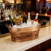 4 Gallon Galvanized Beverage Tub, 2 Pcs Heavy-Duty Copper Ice