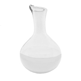 Mexican Glass Carafe by Verve CULTURE, Beverage Serveware Carafe for Water, Wine and More, Unique Handblown Colored Glassware, Tabletop Accessories, White Gradient, Glass Drink Pitchers, 1.8 Liter