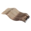SURNEL Tape in Hair Extensions Human Hair 22 inch Strong