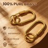 Solid Brass Key Ring, Gold Brass Key Ring Carabiner, Keychain