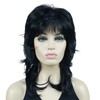 Lydell Long Soft Shaggy Layered Black Wig Classic Cap Full