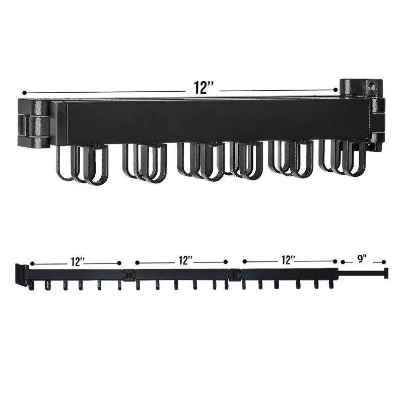 Wall Mounted Clothes Drying Rack - Collapsible, Foldable Space Saving