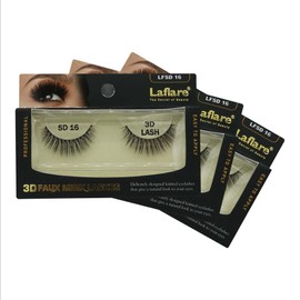 Laflare Silk Lashes 3D FAUX MINK Eyelashes, Light, Reusable, Handmade, Natural Looking, Professional Easy to Apply Eyelashes in a Knitted Style2-3 PACKS BUNDLE SPECIAL (3, SD16)