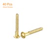 sourcing map Wood Screws M3 x 25mm Slotted Round Head