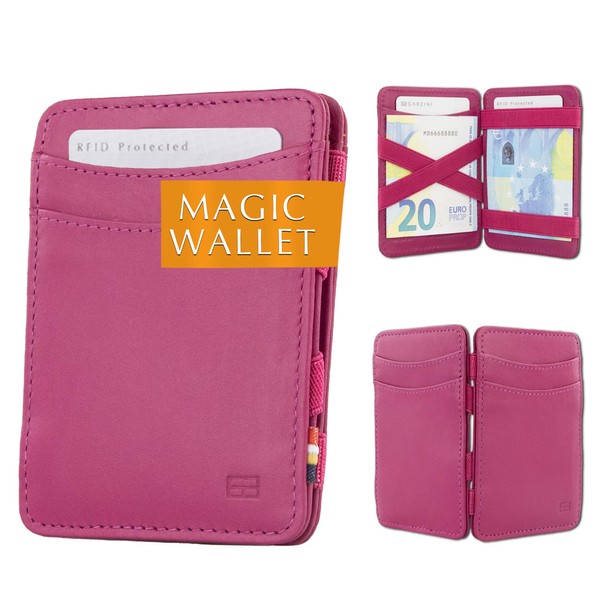 Hunterson Flat Leather Wallet for Men, Magic Wallet with RFID