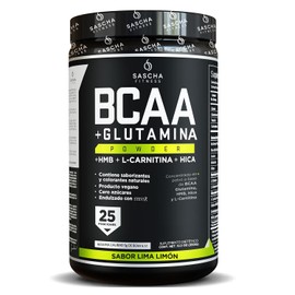Sascha Fitness Suplemento Alimenticio BCAA sabor Lima Limón 350g