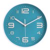Topkey 8â Round Silent Wall clock Easy Read Big Numbers Kitchen Modern Non-ticking Decorative Wall Clock for Bedroom Office school-Teal