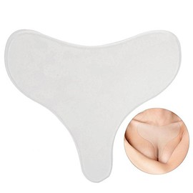 Parches de Arrugas de Silicona para Pecho, Antiarrugas Pads Lines Almohadilla Collagen Frown Reutilizable Anti-envejecimiento para Mejorar Pecho con Forma de T para mujeres, 2pcs