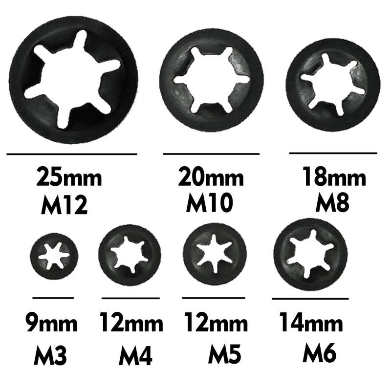 340 Pcs Starlock Washers, Internal Tooth Lock Washer, Quick Speed