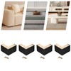 Xuthusman 4Pcs Solid Wood Furniture Legs, Wooden L-Shaped Sofa Feet