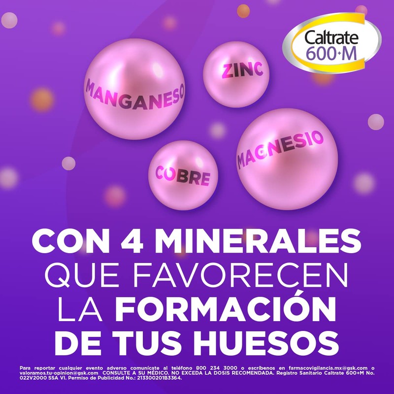 Caltrate Suplemento Alimenticio De Calcio con Vitamina D + Minerales,