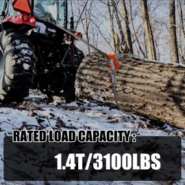 YATOINTO Single Leg Wire Rope Sling 1.4T/3300LBS Rated Load 10 FT Length 3/8 inch Dia Flemish Eye Loop to Heavy-Duty Thimble with Sliding Choker Heavy Duty Rigging Cable for Lifting and Towing Log