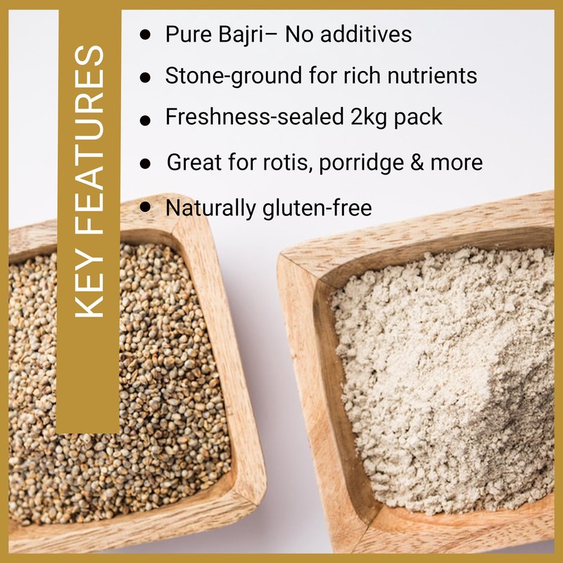 Jalpur Stone Ground Millet Flour (Bajri)
