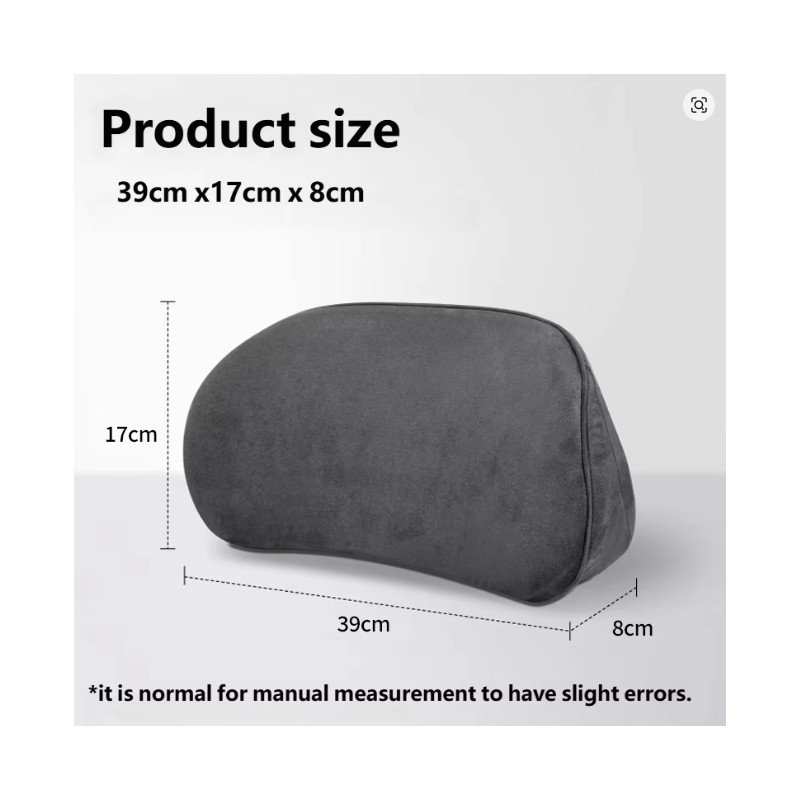 Memory Foam Lumbar Support Cushion for Driving – Soft Suede