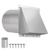 8 Inch Wall Vent,Hooded Wall Vent with Screen and Damper,Outdoor
