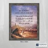 Be Strong and Courageous Lion Picture Frame, Religious Wall Decor,