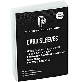 Platinum Protectors Ultra Clear Soft Penny Sleeves for Standard Trading Cards (100 Pack)