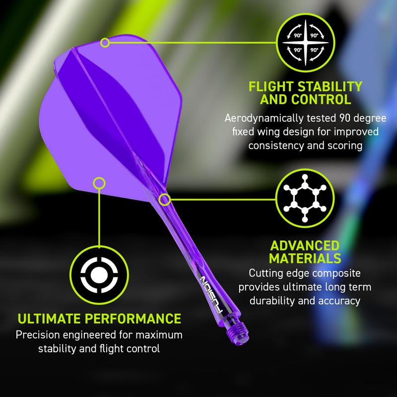 WINMAU Darts Fusion Integrated Flight & Shaft System - No.2