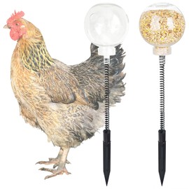 2 Pack Chicken Pecking Toys, Slow Feed Release Feeder Ball for Your Flock, Chicken Coop Enrichment & Boredom Toys for Hens Birds