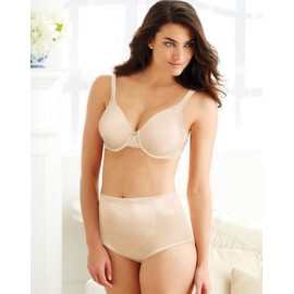 Bali womens Jacquard Mesh Tummy Panel Firm Control 2-pack Fajas Dfx710 shapewear briefs, Nude/Nude, Large US