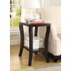 Cappuccino Finish Wooden Chair Side End Table Shelf