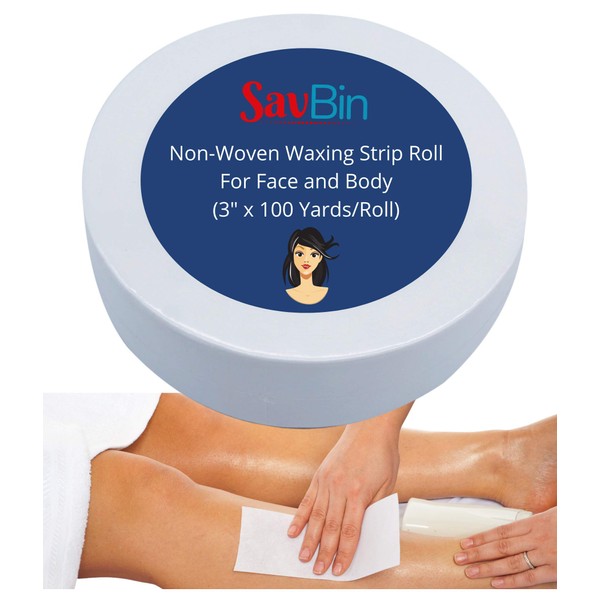 Non-Woven Waxing Strip Roll For Face and Body (3" x 100 yards/roll);